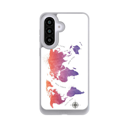 Samsung Galaxy A57 5G NIVOpure Worldmap (Watercolor) white