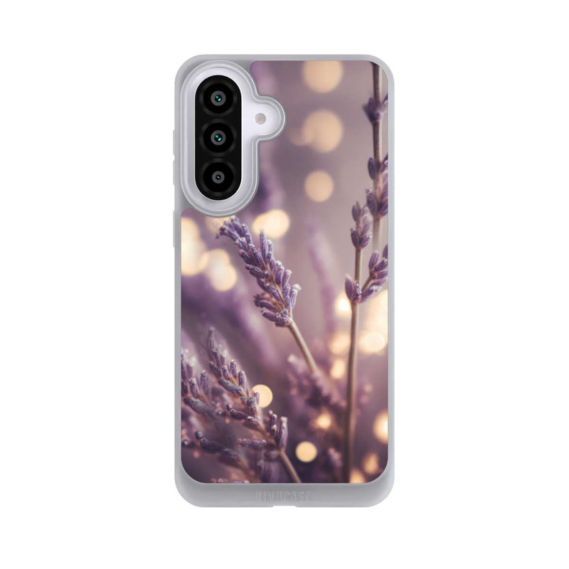 Galaxy A57 5G NIVOpure Lavande en gros plan avec IA