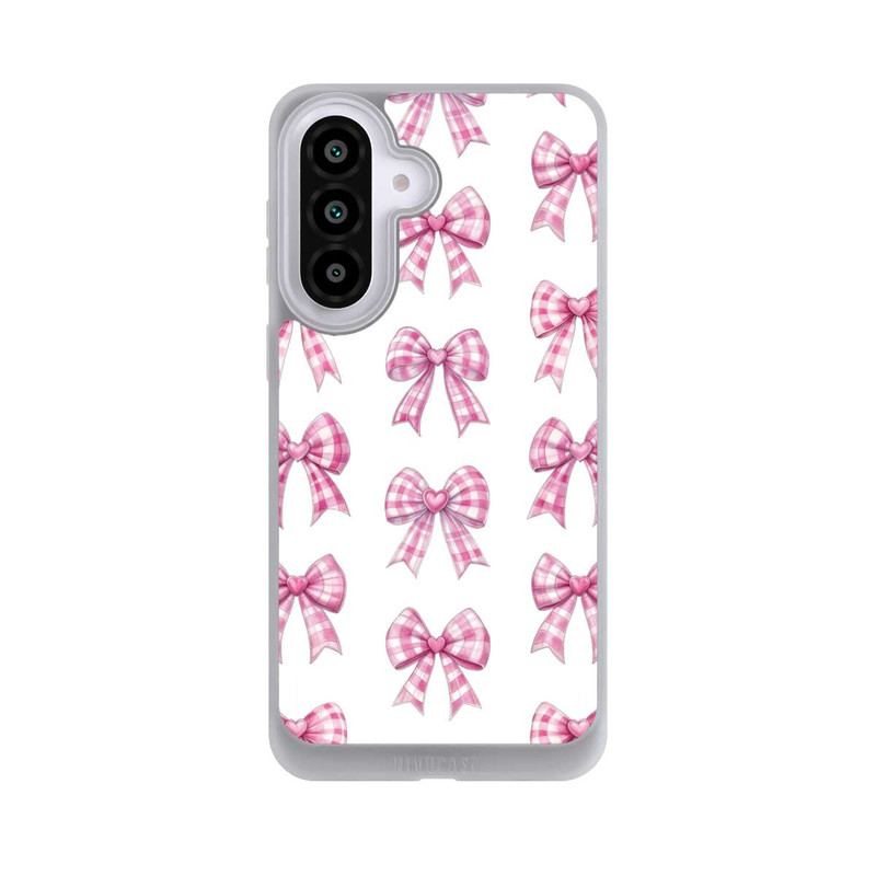 Galaxy A57 5G NIVOpure Pink Gingham Hearts and Bows
