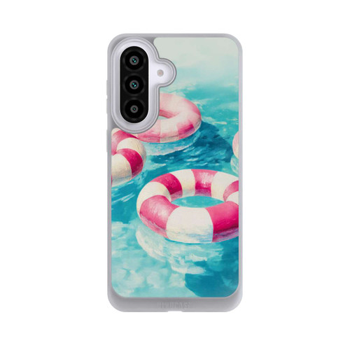Samsung Galaxy A57 5G NIVOpure Gestreifte Schwimmringe im Pool
