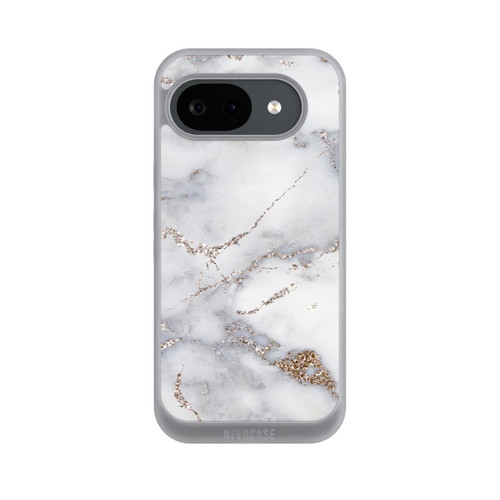 Google Pixel 10a NIVOpure Silberglitzer Marmorlook