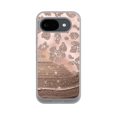 Google Pixel 10a NIVOpure Silberner Leoparden Glitzerlook