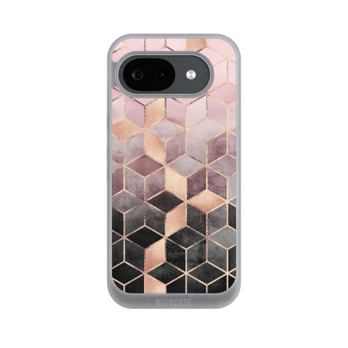 Google Pixel 10a NIVOpure Pink-grauer Farbverlauf Würfel Druck
