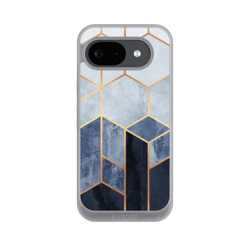 Google Pixel 10a NIVOpure Blauer Farbverlauf Sechsecke Golddruck