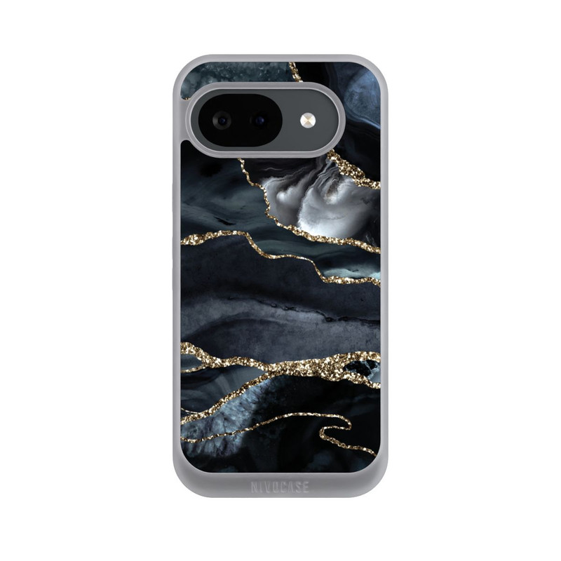 Pixel 10a NIVOpure Dunkler Marmor Gold Glitzerlook