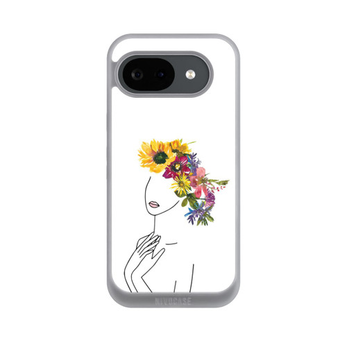 Google Pixel 10a NIVOpure Line Art Frau mit Blumenkrone