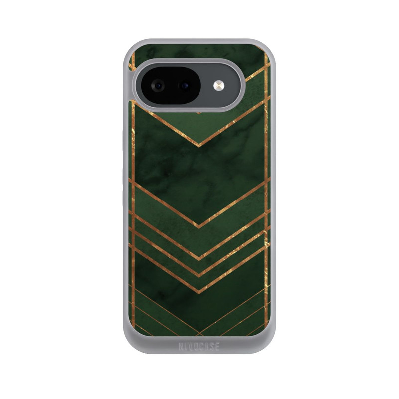 Pixel 10a NIVOpure Dunkelgrün gemustert Goldene Streifen
