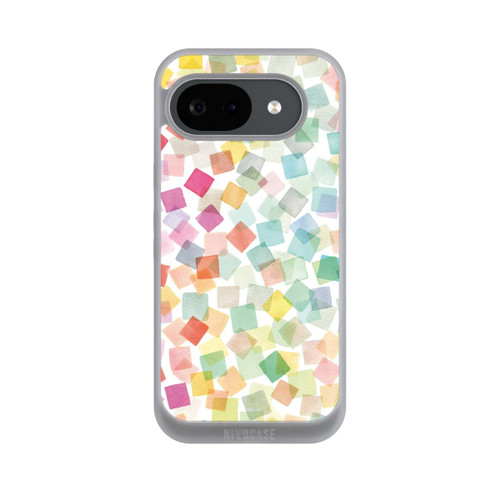 Google Pixel 10a NIVOpure Confettis Plaids Géométriques Arc-en-ciel