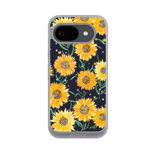 Google Pixel 10a NIVOpure Fleurs de Tournesol sur Fond Noir