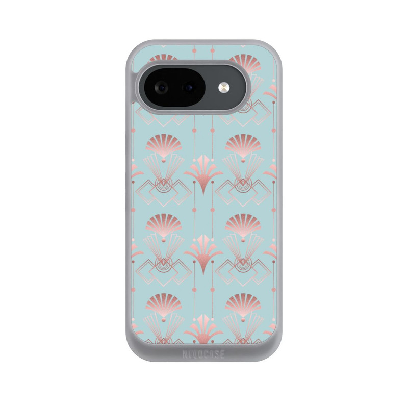 Pixel 10a NIVOpure Art Deco Rose Gold Elegance Blue