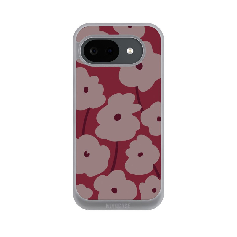 Pixel 10a NIVOpure Minimalistische Blumen Bordeaux