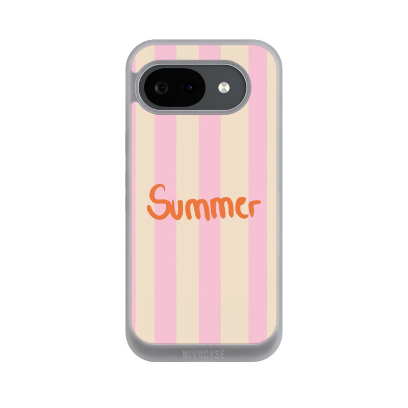 Pixel 10a NIVOpure Summer- Rosa und Orange Streifen Hintergrund