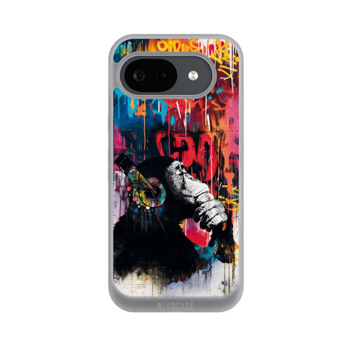 Google Pixel 10a NIVOpure Affe Stereo Kopfhörer Graffiti Street Art Blau