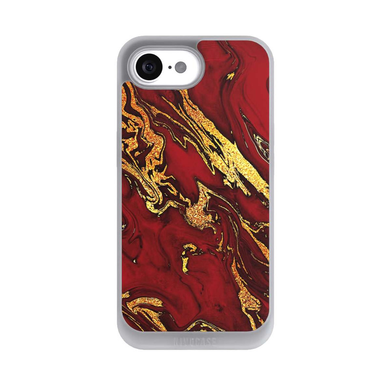 iPhone 17e NIVOpure Red Gold Marble Look