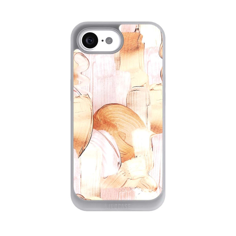 iPhone 17e NIVOpure White/Gold Brush Pattern