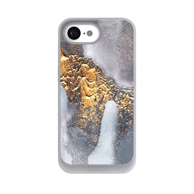 iPhone 17e NIVOpure Beton-Gold-Glitzerlook