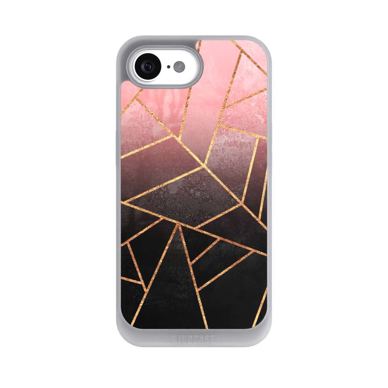 iPhone 17e NIVOpure Pinker und Schwarzer Stein Gold Druck