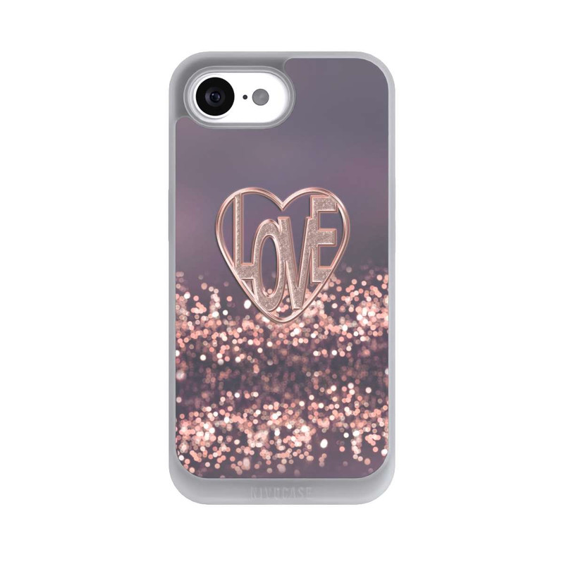iPhone 17e NIVOpure LOVE Glitzerrosa
