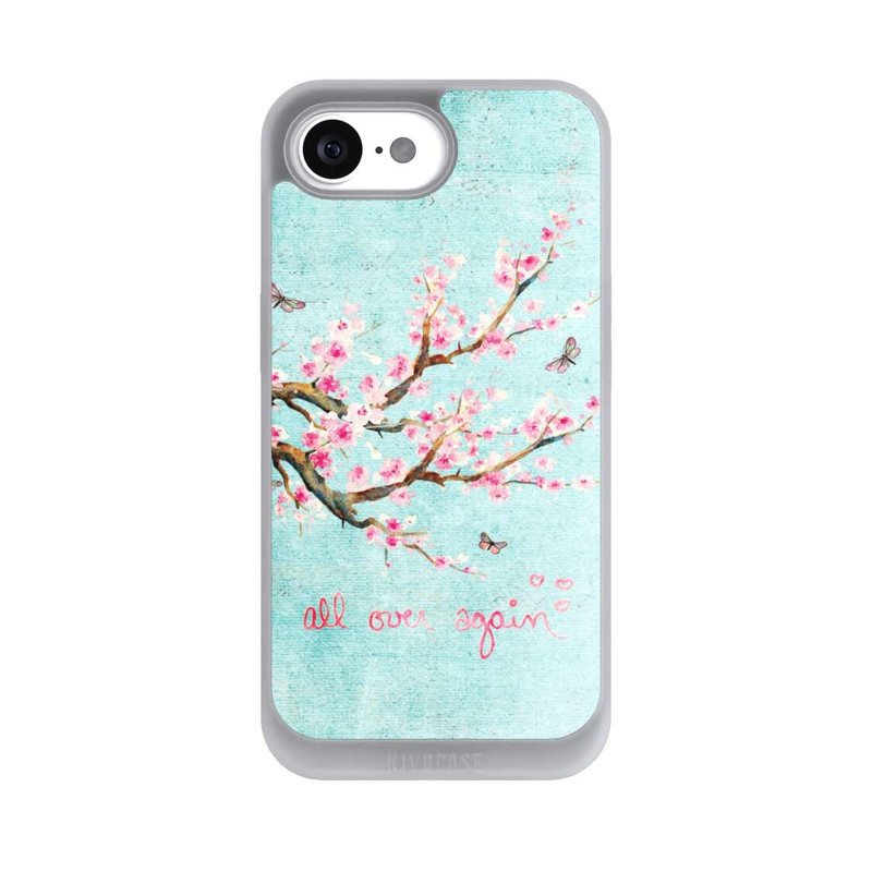 iPhone 17e NIVOpure Motif d'arbre en fleurs de cerisier bleu