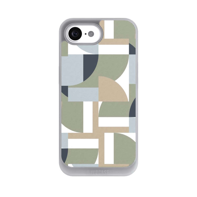 iPhone 17e NIVOpure Polygones futuristes du Bauhaus Beige