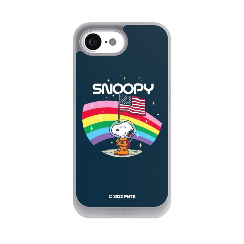 iPhone 17e NIVOpure Snoopy Weltraumreisender Regenbogen