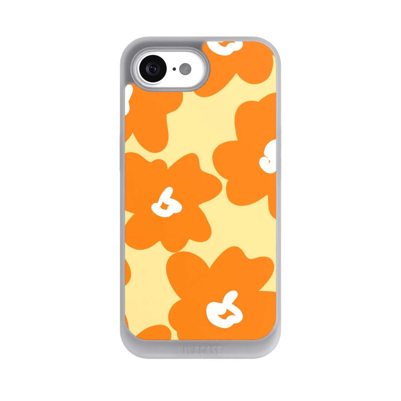 iPhone 17e NIVOpure Retro floral pattern Päivi yellow orange