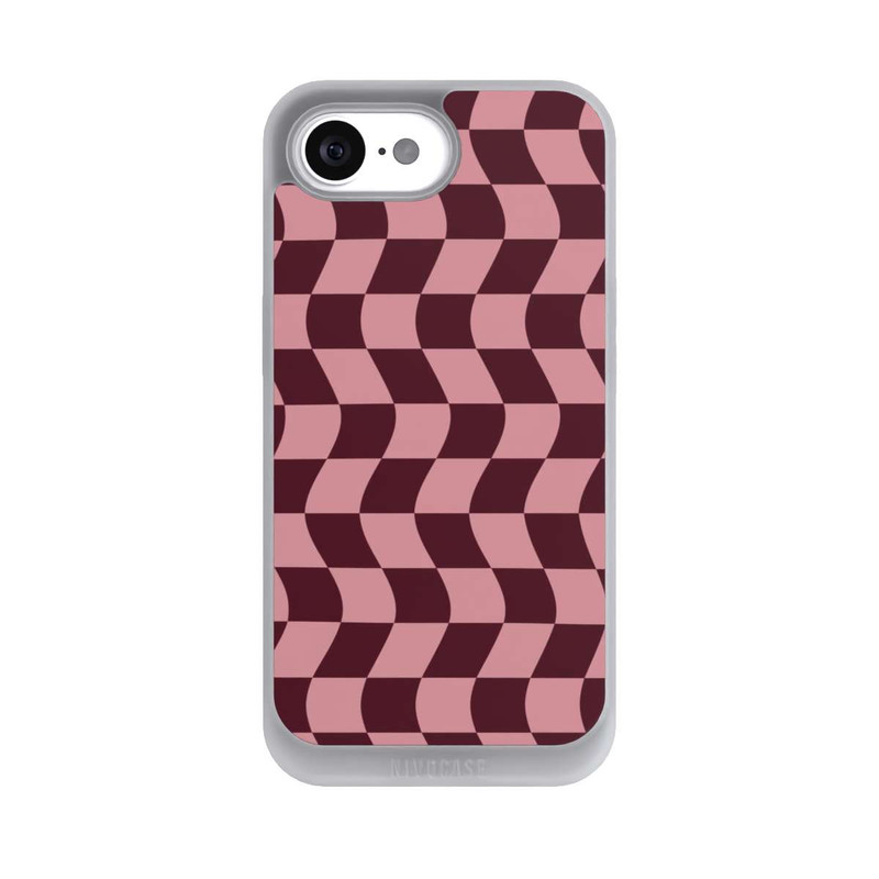 iPhone 17e NIVOpure Schachbrett Rot-Rosa