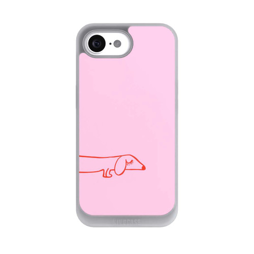 Apple iPhone 17e NIVOpure Dachshund Illustration Pink