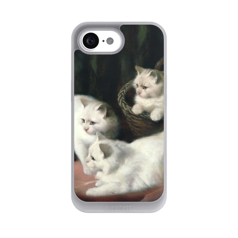 iPhone 17e NIVOpure Three White Angora Kittens
