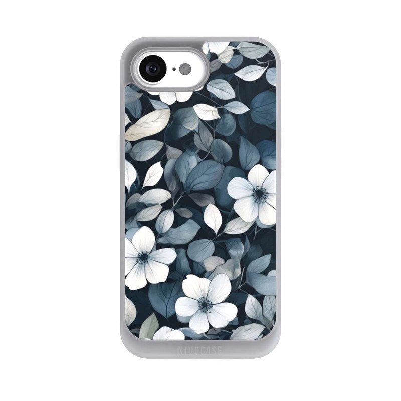 iPhone 17e NIVOpure Blaue Negativblumen mit KI