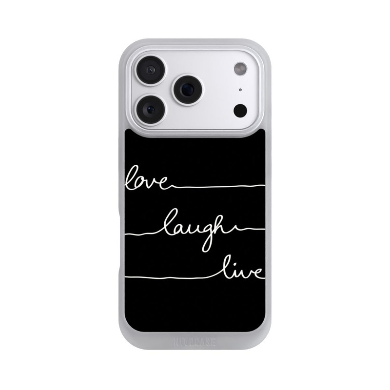 iPhone 18 Pro NIVOpure Love Laugh Live weiß/schwarz