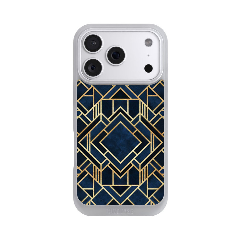 iPhone 18 Pro NIVOpure Impression Art Déco Bleu Or