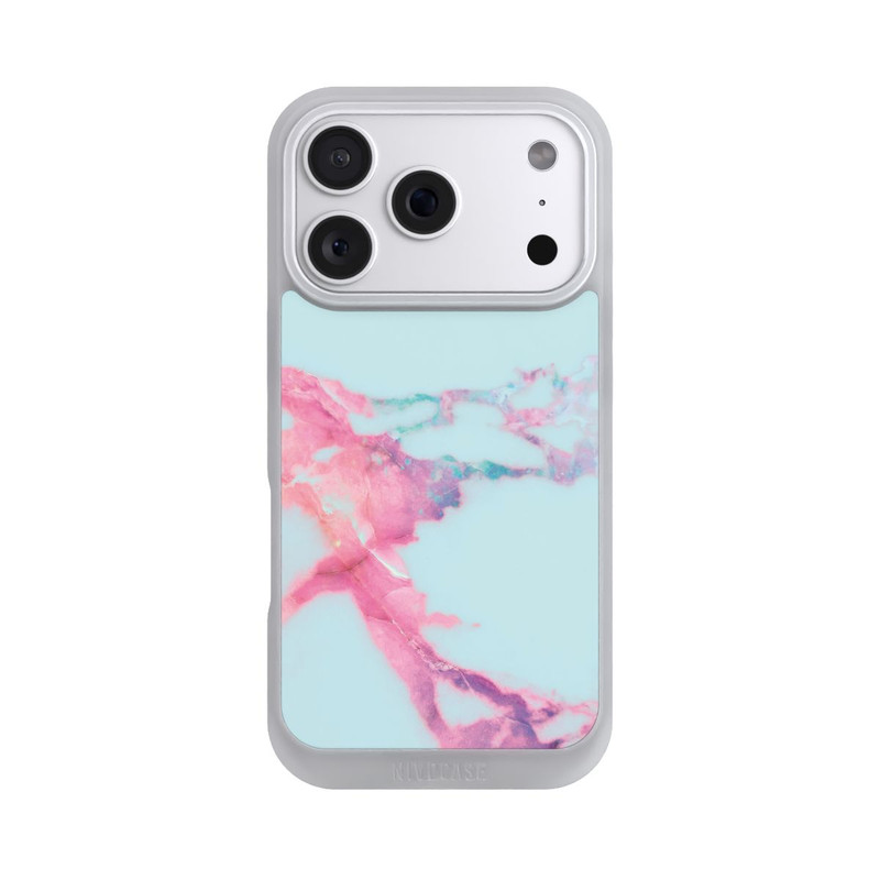 iPhone 18 Pro NIVOpure Hellblauer schillernder Adermarmor