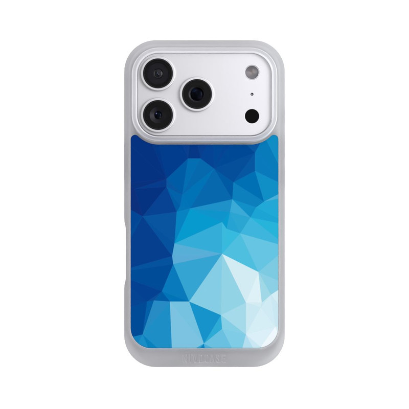 iPhone 18 Pro NIVOpure Mosaïque Polygonale Bleue