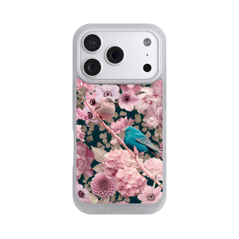 iPhone 18 Pro NIVOpure Spatzen im rosa Blumenmuster