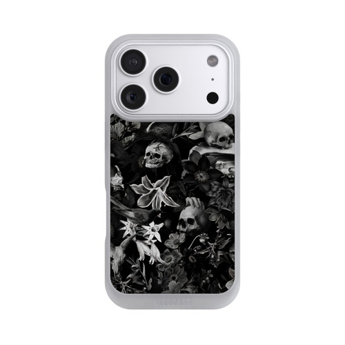 Apple iPhone 18 Pro NIVOpure Skulls and Flowers on Black Background