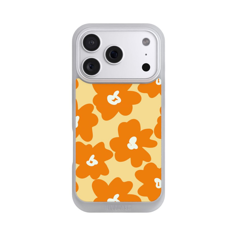 iPhone 18 Pro NIVOpure Retro floral pattern Päivi yellow orange