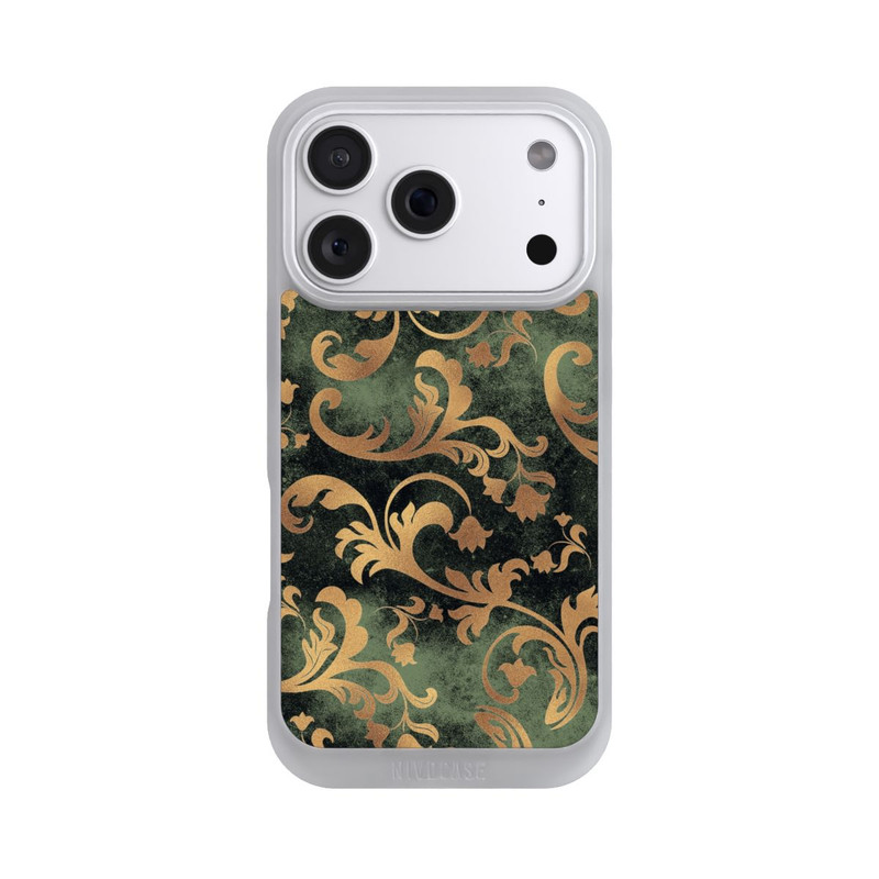 iPhone 18 Pro NIVOpure Damask Wallpaper Dark Green