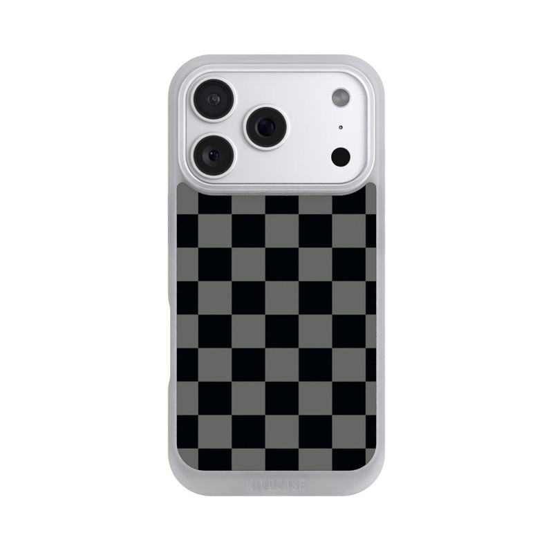 iPhone 18 Pro NIVOpure Schachbrett Schwarz Grau
