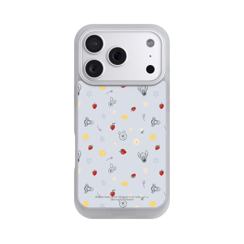 iPhone 18 Pro NIVOpure Winnie Puuh und Freunde Erdbeer Muster Blau