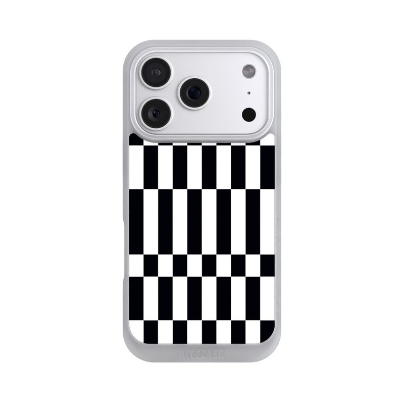 iPhone 18 Pro NIVOpure Checked Abstract Bold Black and White Color Block