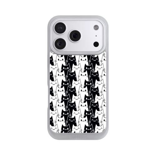 Apple iPhone 18 Pro NIVOpure Katzentapete Schwarz Weiß
