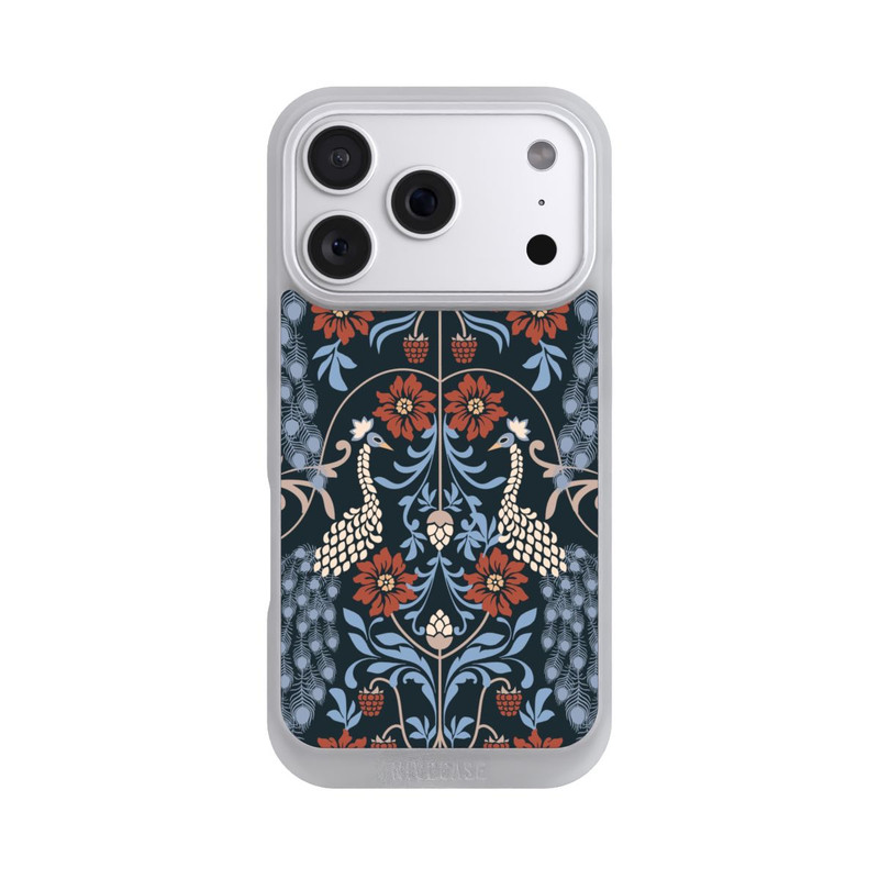 iPhone 18 Pro NIVOpure Vintage Peacock Garden Arts and Crafts Floral Dark