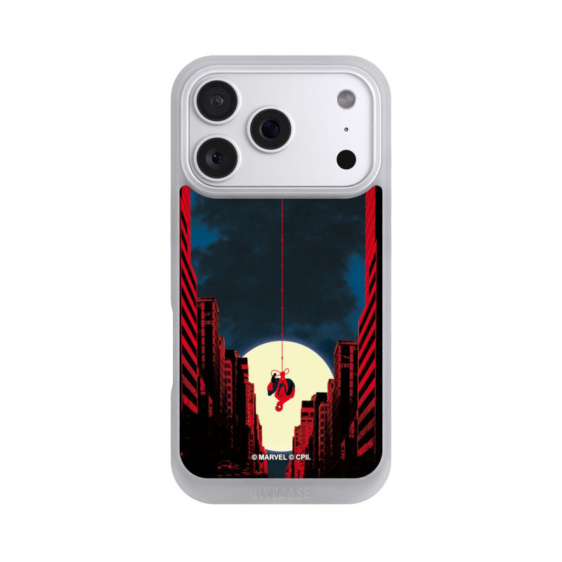 iPhone 18 Pro NIVOpure Spider-Man Marvel between Skyscrapers
