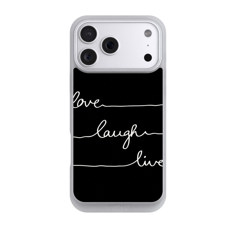 iPhone 18 Pro Max NIVOpure Love Laugh Live weiß/schwarz