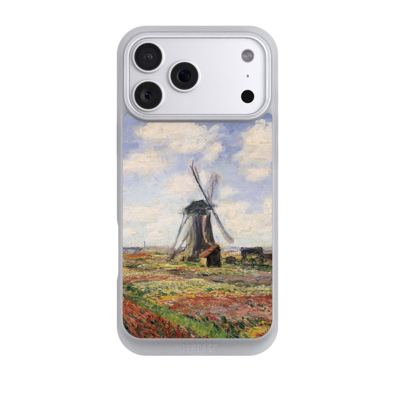 iPhone 18 Pro Max NIVOpure Tulpenfelder mit der Rijnsburger Windmühle von Claude Monet