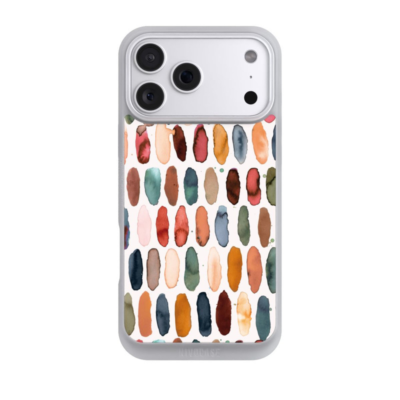 iPhone 18 Pro Max NIVOpure Watercolor Dashes Mineral Terracotta