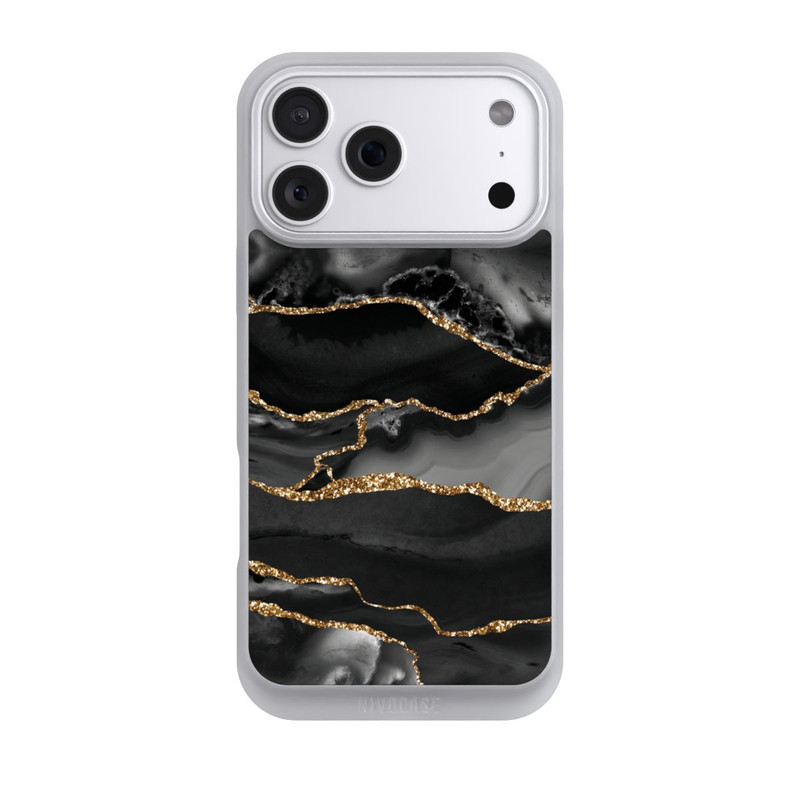 iPhone 18 Pro Max NIVOpure Dark Marble Stripes Gold Look
