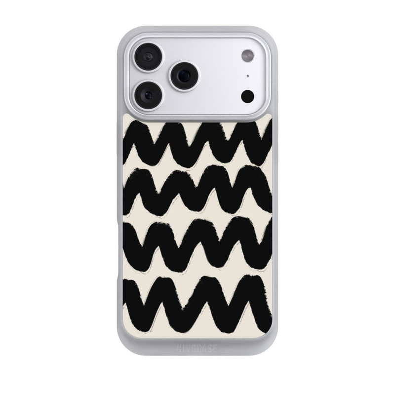 iPhone 18 Pro Max NIVOpure Vagues Noires Pattern