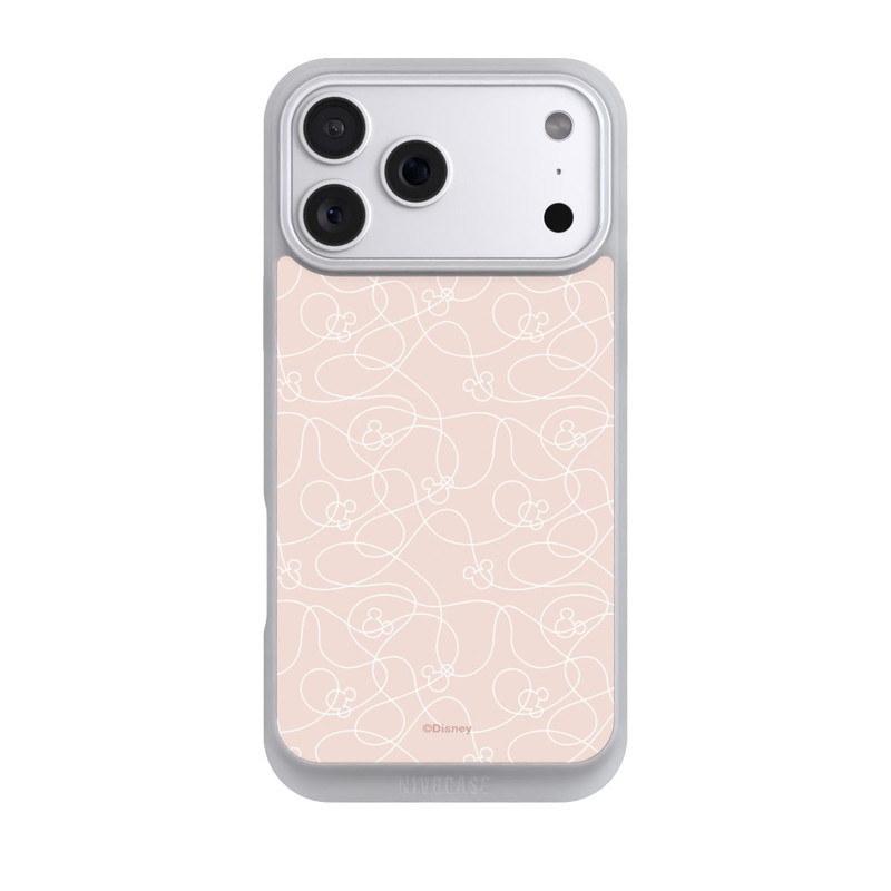 iPhone 18 Pro Max NIVOpure Micky Line Art Muster Rosa